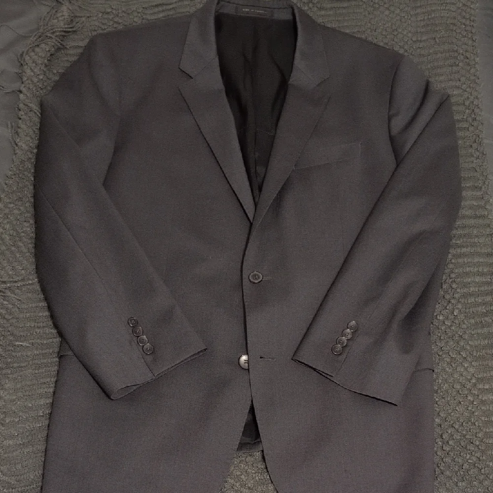 Hugo Boss Men's Charcoal Black Blazer Sports Coat Jacket - Made In Bulgaria